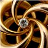 Image 2 : DIAMOND, 14K YELLOW GOLD BROOCH.