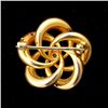 Image 4 : DIAMOND, 14K YELLOW GOLD BROOCH.