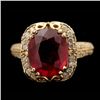 Image 1 : RUBY, DIAMOND, WHITE GOLD RING.