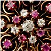 Image 2 : RUBY, DIAMOND, 14K Y/G PENDANT-BROOCH-CHATELAINE.