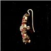 Image 3 : RUBY, DIAMOND, 14K Y/G PENDANT-BROOCH-CHATELAINE.
