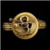 Image 1 : VICTORIAN GARNET, 14K YELLOW GOLD BRACELET.