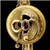 Image 2 : VICTORIAN GARNET, 14K YELLOW GOLD BRACELET.