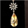 Image 3 : CITRINE, DIA., 14K Y/G, STERLING SILVER EARRINGS.