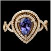 Image 1 : TANZANITE, DIAMOND, 14K YELLOW GOLD RING.