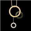 Image 1 : DIAMOND, 18K GOLD KINETIC NECKLACE.