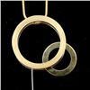 Image 3 : DIAMOND, 18K GOLD KINETIC NECKLACE.