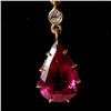 Image 3 : TOURMALINE, 9K, 14K YELLOW GOLD FOX EARRINGS.