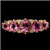 Image 1 : TOURMALINE, DIAMOND, 9K YELLOW GOLD RING.