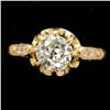 Image 1 : DIAMOND, 18K YELLOW GOLD RING.