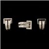 Image 1 : DIAMOND, 14K WHITE GOLD JEWELRY SUITE.