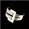 Image 3 : DIAMOND, 14K WHITE GOLD JEWELRY SUITE.