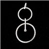 Image 4 : DIAMOND, 18K WHITE GOLD PENDANT.