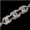 Image 1 : DIAMOND, 14K WHITE GOLD BRACELET.