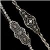 Image 1 : TWO DIAMOND, 14K WHITE GOLD BRACELETS.