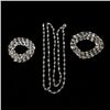 Image 1 : 3 ROCK CRYSTAL QUARTZ, STERLING SILVER NECKLACES.