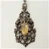 Image 3 : CITRINE, MARCASITE, STERLING SILVER NECKLACE.