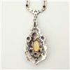 Image 4 : CITRINE, MARCASITE, STERLING SILVER NECKLACE.