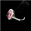 Image 2 : SPINEL, DIAMOND, 18K WHITE GOLD RING.