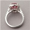 Image 3 : SPINEL, DIAMOND, 18K WHITE GOLD RING.