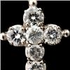 Image 2 : DIAMOND, 14K WHITE GOLD CROSS PENDANT.