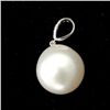 Image 3 : CULTURED PEARL, DIAMOND, 18K WHITE GOLD PENDANT.