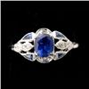 Image 1 : SAPPHIRE, DIAMOND, 14K WHITE GOLD RING.