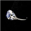 Image 2 : SAPPHIRE, DIAMOND, 14K WHITE GOLD RING.