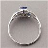 Image 3 : SAPPHIRE, DIAMOND, 14K WHITE GOLD RING.