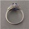 Image 3 : SAPPHIRE, DIAMOND, 14K WHITE GOLD RING.