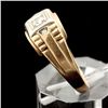 Image 2 : GENTLEMAN'S DIAMOND, 14K YELLOW & WHITE GOLD RING.