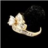 Image 2 : DIAMOND, 14K YELLOW GOLD RING.