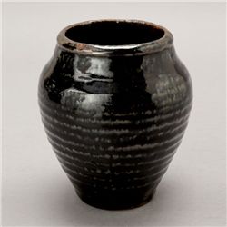 A Black-Glazed Ceramic Jar