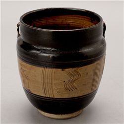 A Black-Glazed Ceramic Jar