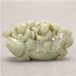 A Celadon Jade Carving