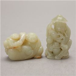 Two Jade Figural Carvings
