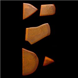 A Group of Five Yellow Stone Seals
