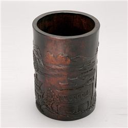 A Bamboo Brush Pot