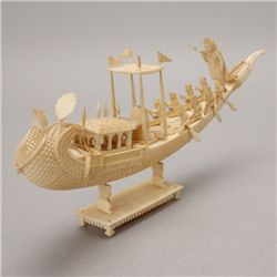 An Ivory Boat with Figures*