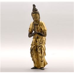A Japanese Gilt Wood Buddhist Figure