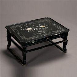 A Lacquer Low Table with Mother-of-Pearl Inlay