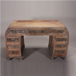 A Carved Wood Desk
