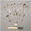 Image 1 : Thirteen Sterling Spoons; stamp box; letter opener