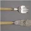 Image 5 : Two Piece Silver Plate Fish Set with Bone Handles