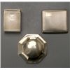 Image 1 : Two Engine Turned Sterling Cigarette Cases & Ink