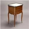 Image 2 : Louis XV Style Bedside Table with White Marble Top