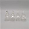 Image 4 : Set of Four Glass Ship's Decanter in Wood Box