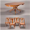Image 1 : Biedermeier Table with Four Chairs & two leaves