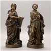 Image 1 : Pair of Patinated Spelter Figures