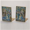 Image 1 : Pair Chinese Inlaid Hardstone Bookends